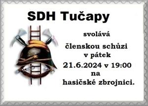 SDH Tučapy - členská schůze 21.6.2024