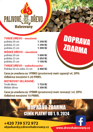 Dřevo Habrovany nabízí štípané palivové dřevo