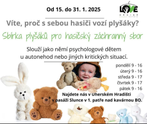 Sbírka plyšáků pro hasiče: Pomozte dětem zvládat kritické situace