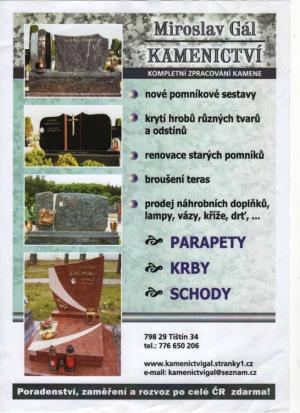 kamenictví G.A.L bude přijímat objednávky na veškeré kamenické práce 2
